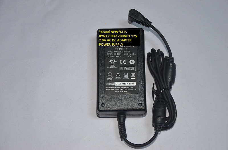 *Brand NEW*JPW129KA1200N01 I.T.E. 12V 2.0A AC100-240V AC DC ADAPTER POWER SUPPLY 6.5*1.5 *Brand NEW*JPW129KA1200N01 I.T.E. 12V 2.0A AC100-240V AC DC ADAPTER POWER SUPPLY 6.5*1.5
